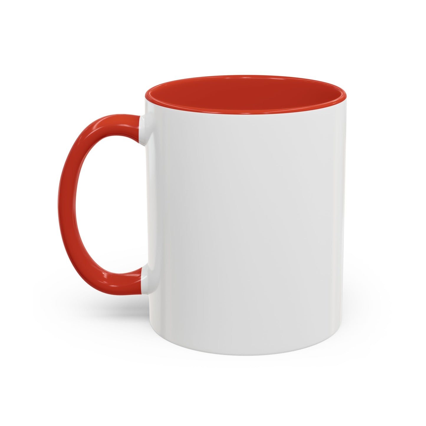 "Merry Christmas" Accent Coffee or Tea Mug with Red Handle (11oz)