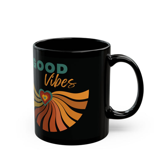 Good Vibes Black Mug (11oz)