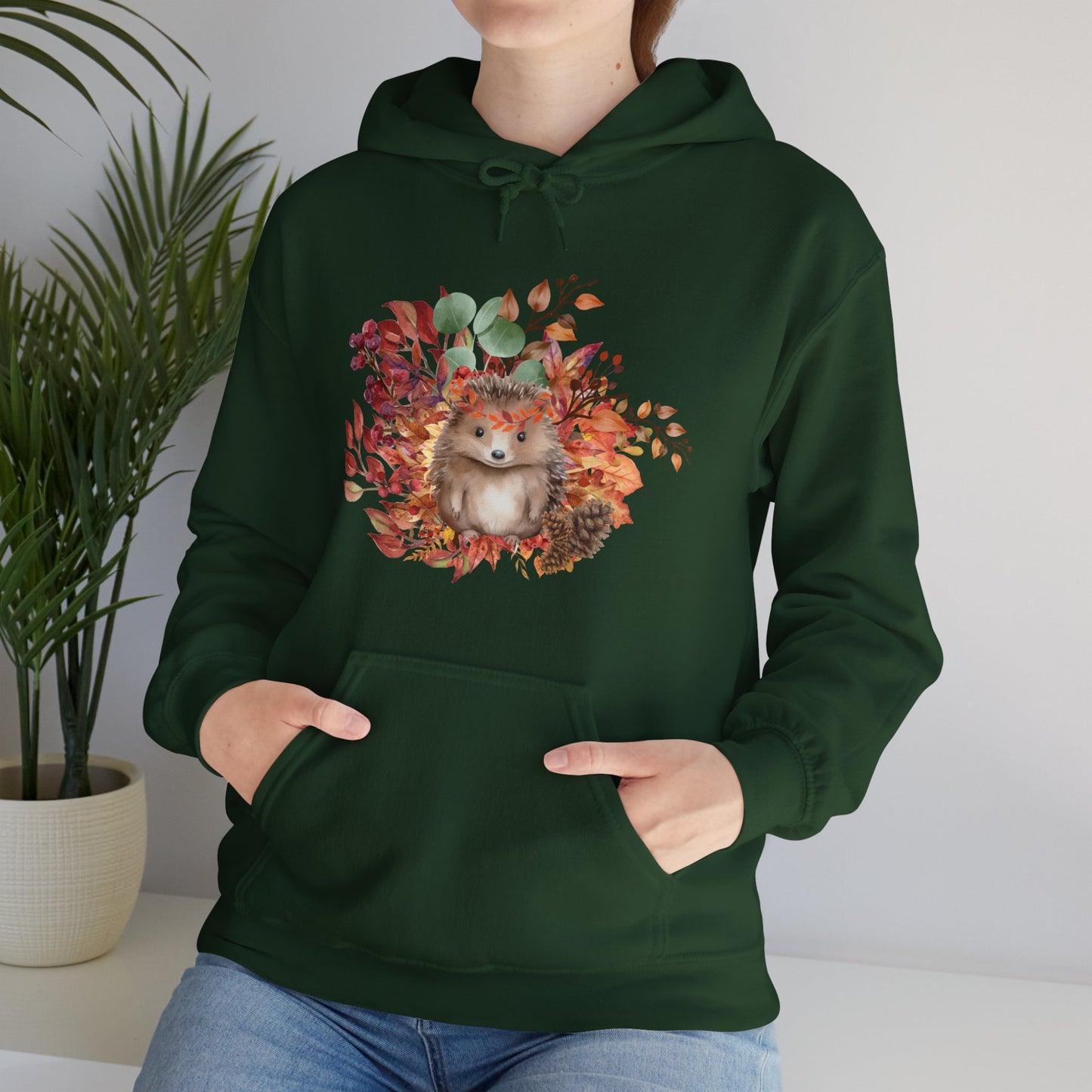 Autumn Hedgehog Unisex Heavy Blend™ Hooded Sweatshirt