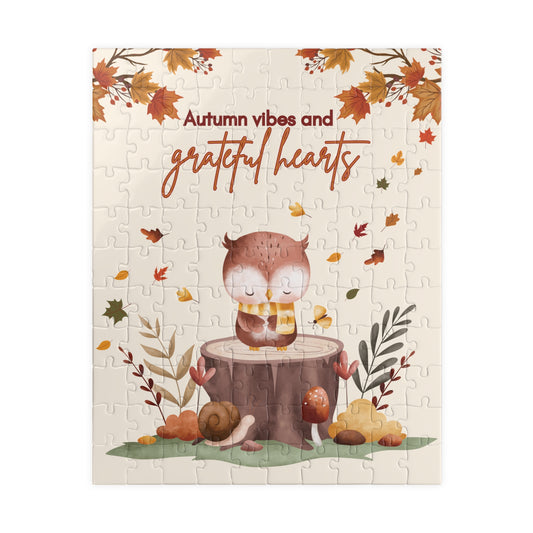 Autumn Vibes and Grateful Hearts Puzzle (110 or252 piece)