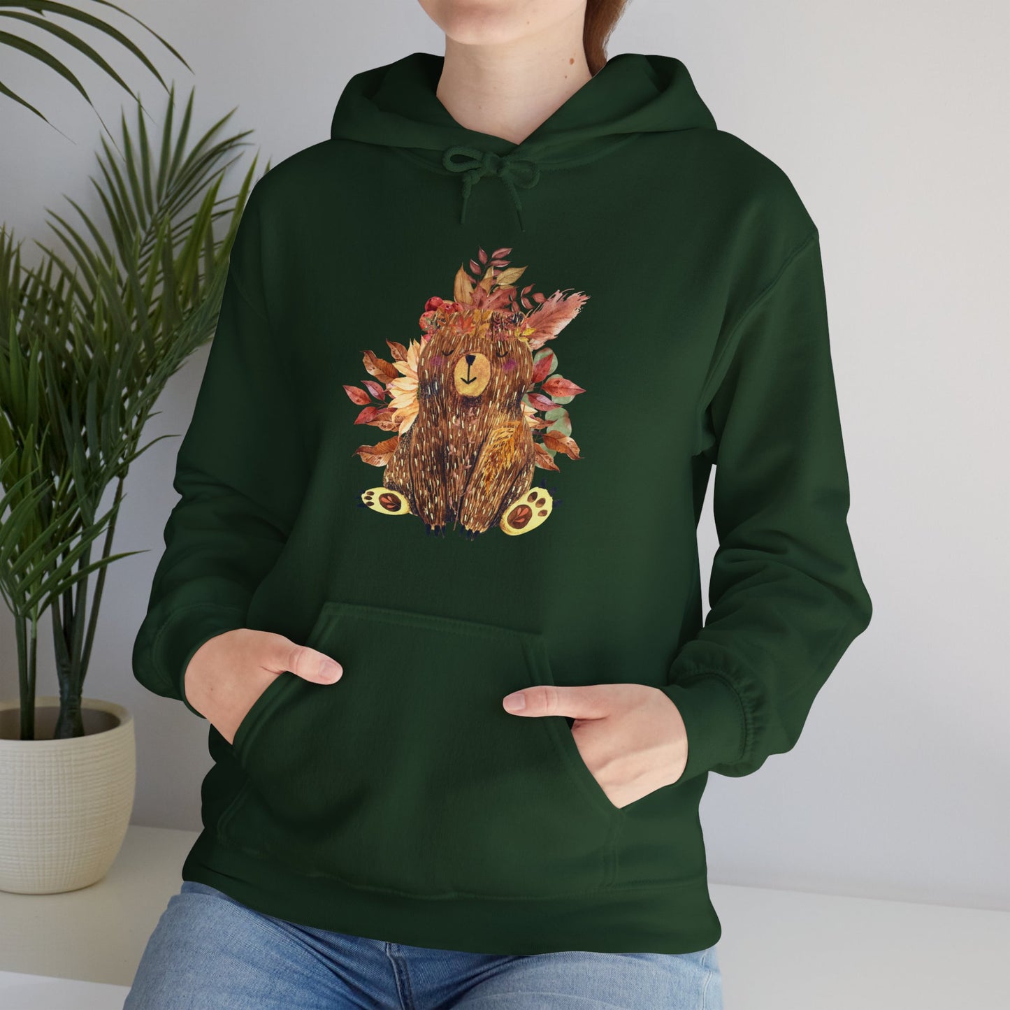 Autumn Bear Unisex Heavy Blend™ Hooded Sweatshirt