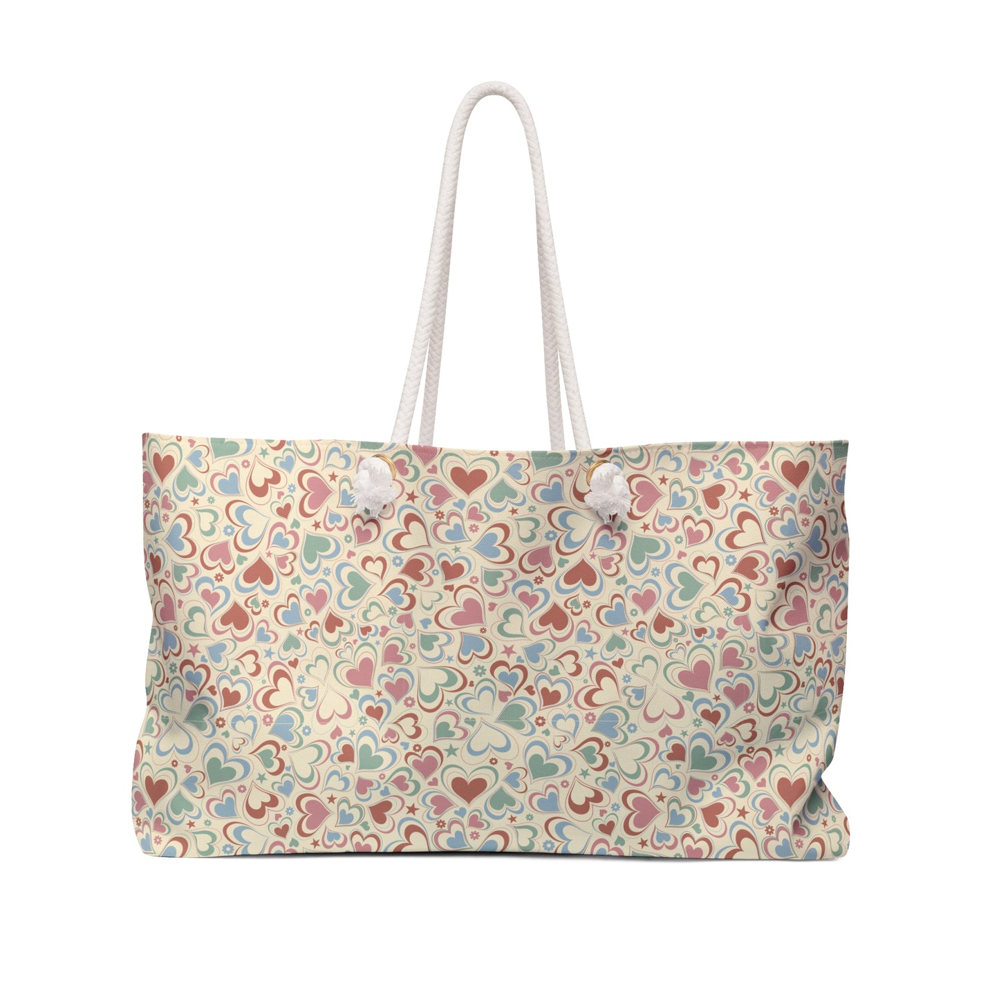 Retro Hearts Weekender Tote Bag