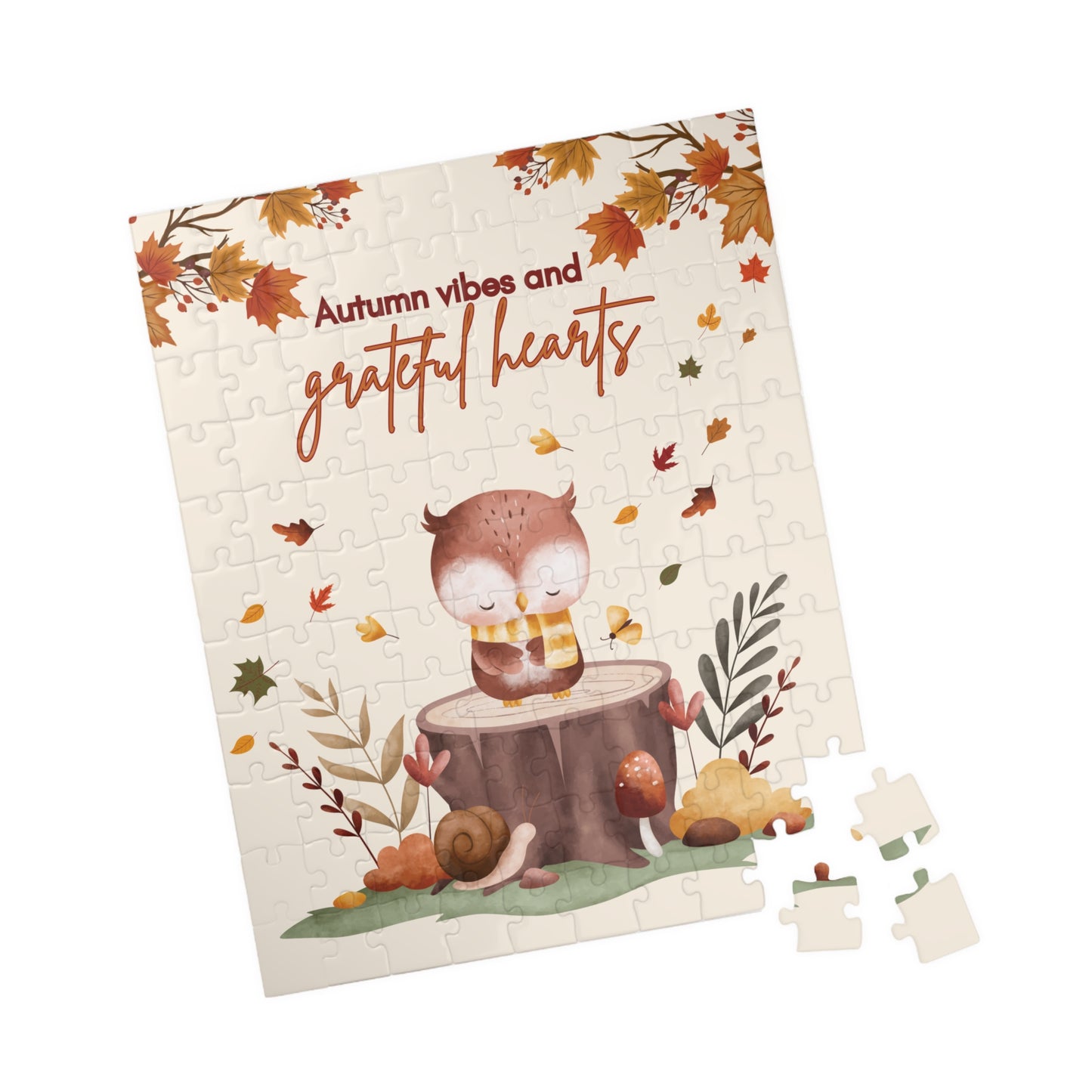 Autumn Vibes and Grateful Hearts Puzzle (110 or252 piece)