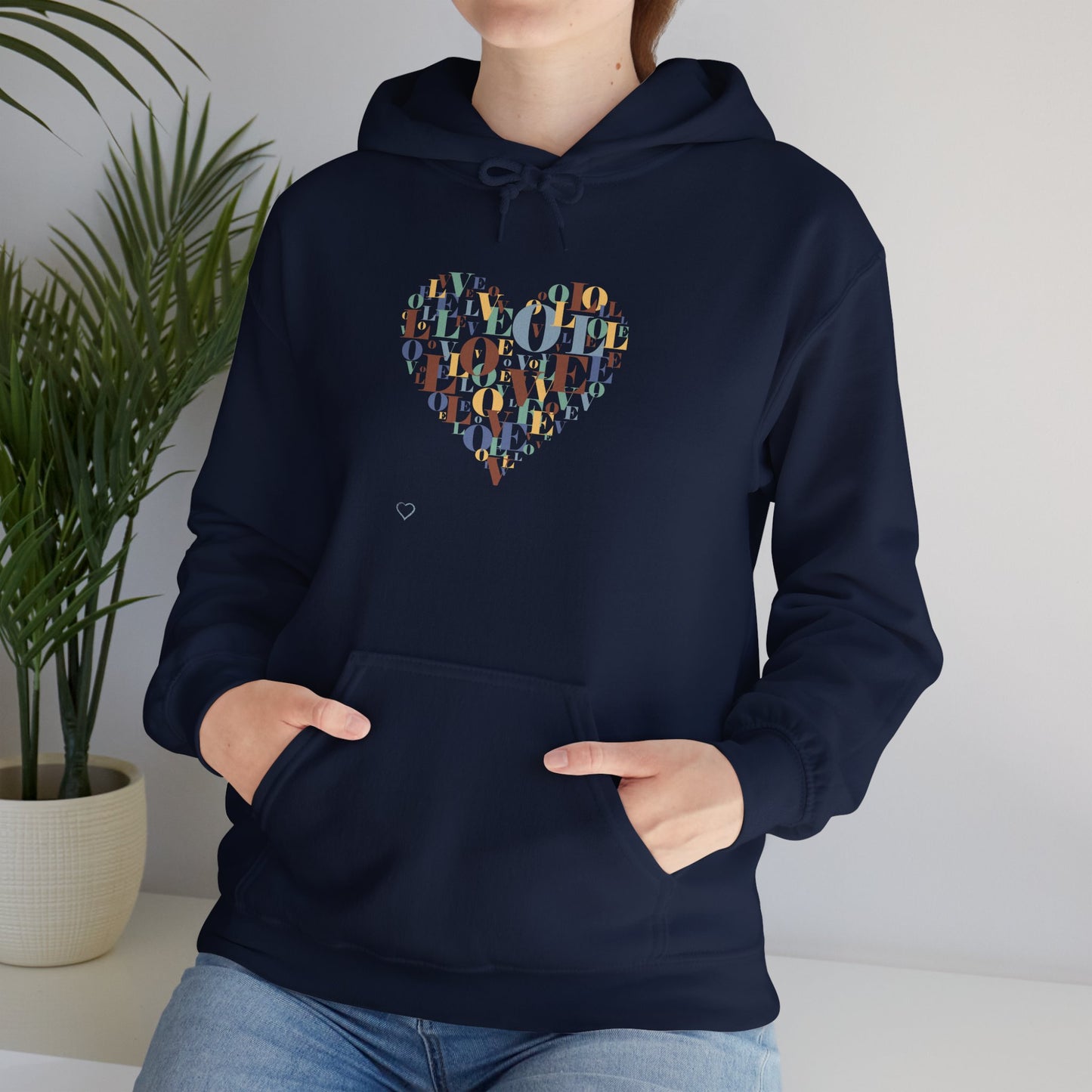 Heart with Love Unisex Heavy Blend™ Hooded Sweatshirt