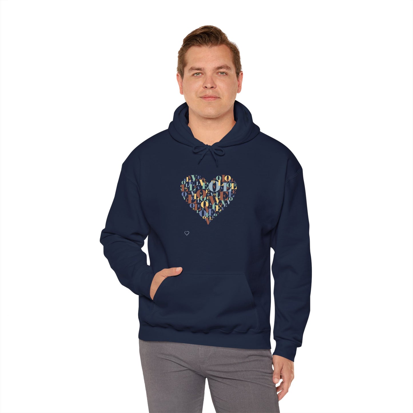 Heart with Love Unisex Heavy Blend™ Hooded Sweatshirt