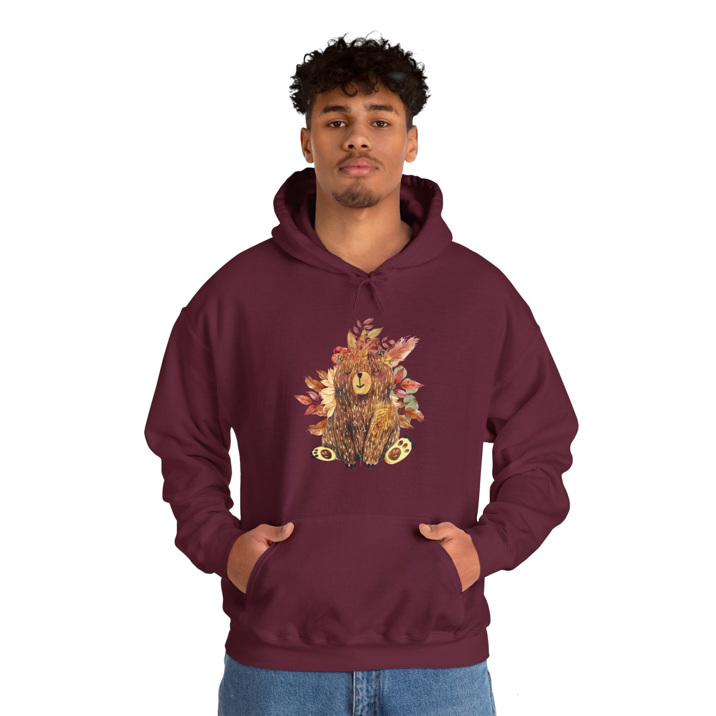 Autumn Bear Unisex Heavy Blend™ Hooded Sweatshirt