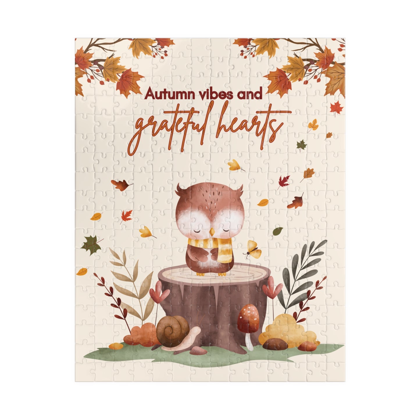 Autumn Vibes and Grateful Hearts Puzzle (110 or252 piece)