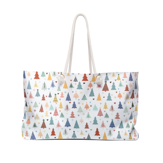 Boho Christmas Tree Weekender Tote Bag