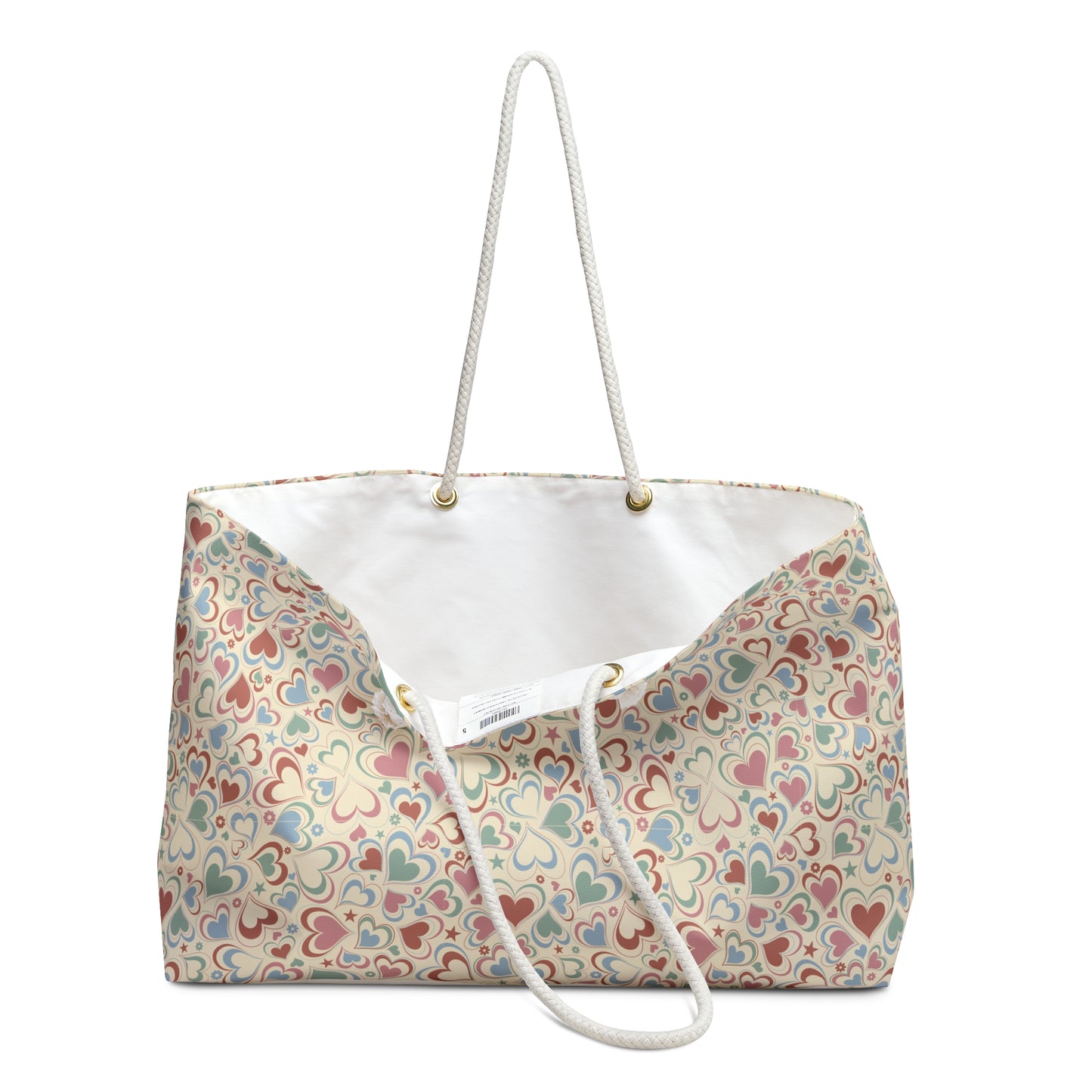 Retro Hearts Weekender Tote Bag