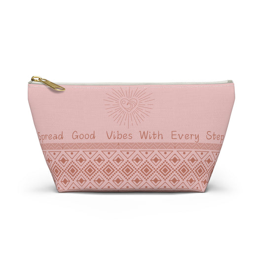 Spread Good Vibes with Every Step Zipper Pouch