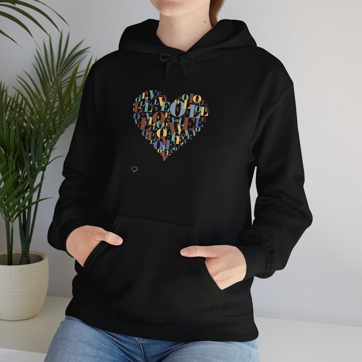 Heart with Love Unisex Heavy Blend™ Hooded Sweatshirt